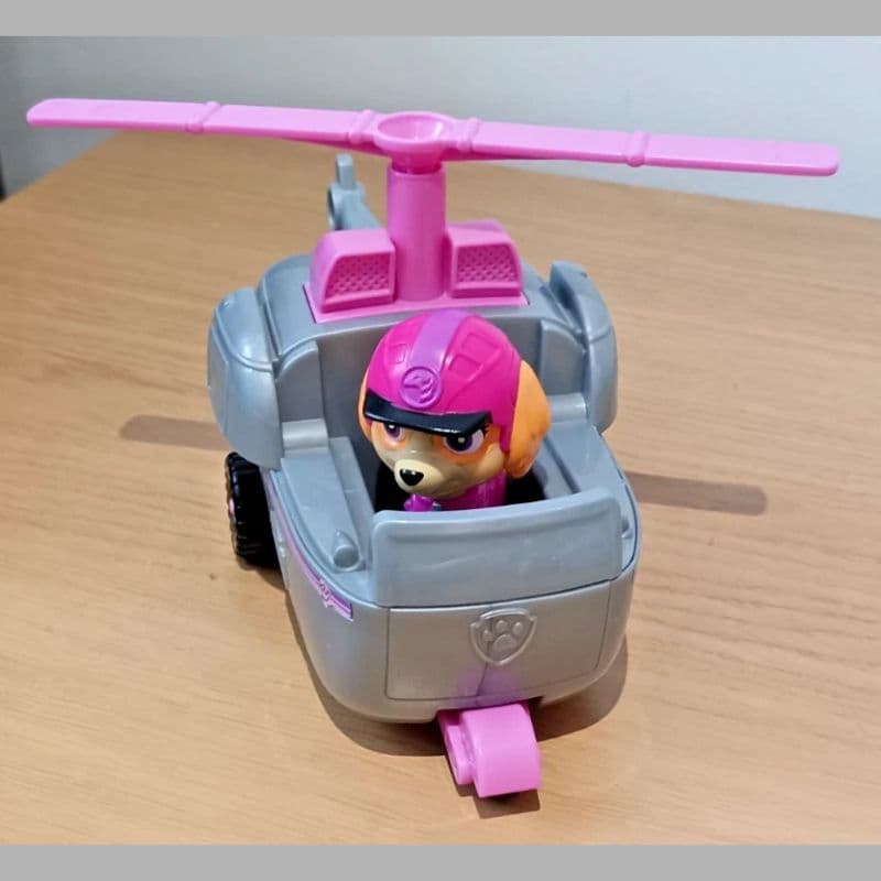 PAW Patrol Skye Helicopter Toy Vehicle with Figure Pink & Grey VGC