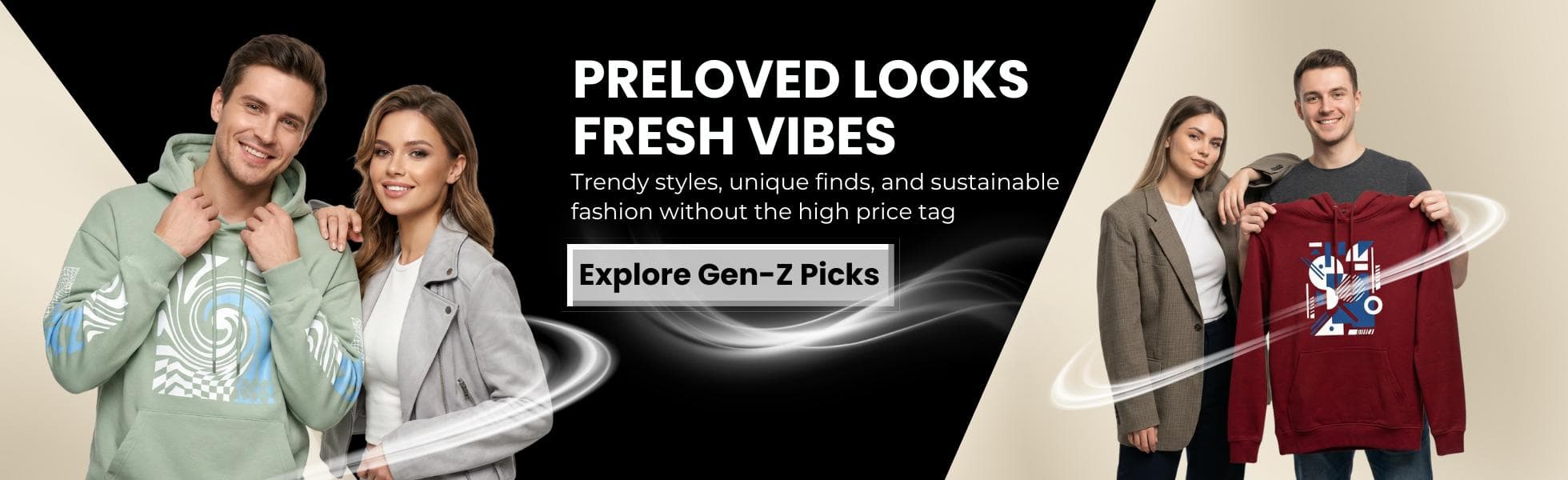 Trendy preloved fashion collection for men and women featured by EcoKartUK, part of the best secondhand toy marketplace in London UK.