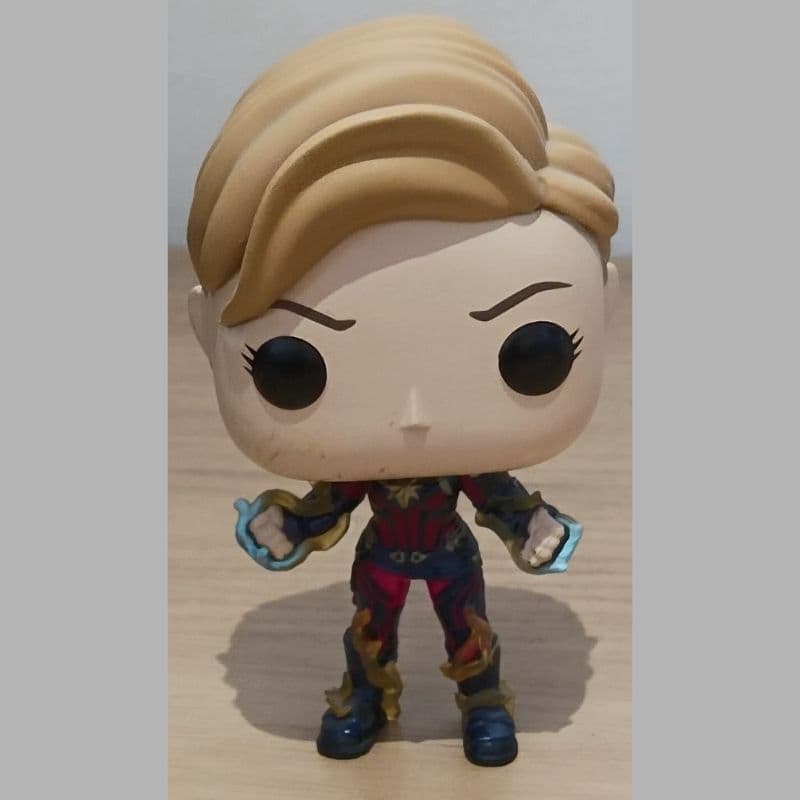 Funko Pop! vinyl figure of Captain Marvel from Avengers: Endgame #576-VGC