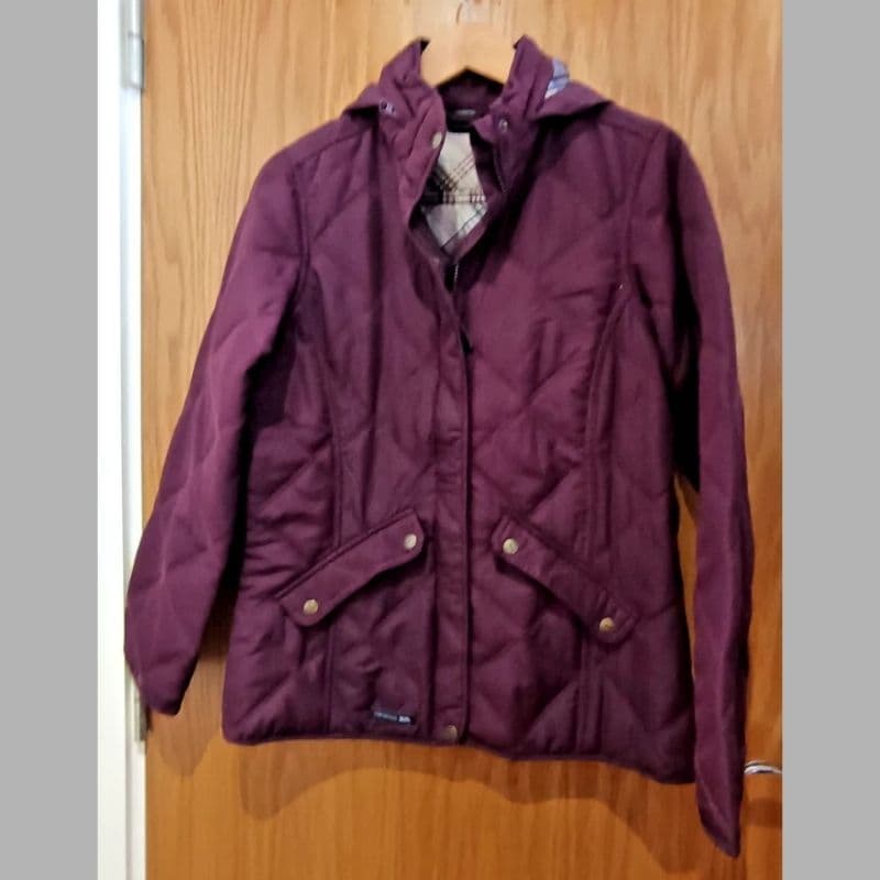 Trespass Women’s Quilted Jacket Coat Burgundy Size M - Very Good Condition