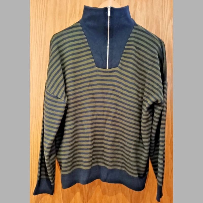 Next Men’s Striped Half Zip Jumper Sweater Size L - Very Good Condition